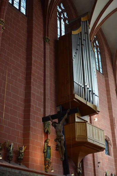 Catedral Frankfurt Kaiserdon Bartholomaus Alemania — Foto de Stock