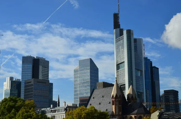 Distrito Financiero Fráncfort Del Meno Alemania — Foto de Stock