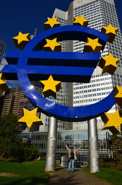 Euro Accedi Francoforte Sul Meno Germania — Foto Stock