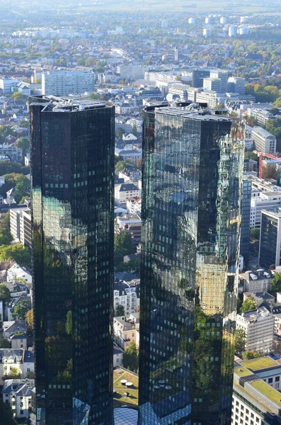 Skyskrapor Frankfurt Main Tyskland — Stockfoto