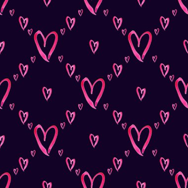 Kalplerin suluboya Seamless modeli. Mükemmel kartları, tasarımı, ambalaj kağıdı veya tekstil