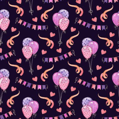 Tatil dekorasyon ile sulu boya Dikişsiz desen. Mükemmel kartları, tasarımı, ambalaj kağıdı veya tekstil