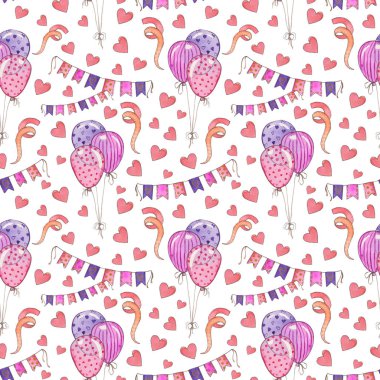 Tatil dekorasyon ile sulu boya Dikişsiz desen. Mükemmel kartları, tasarımı, ambalaj kağıdı veya tekstil