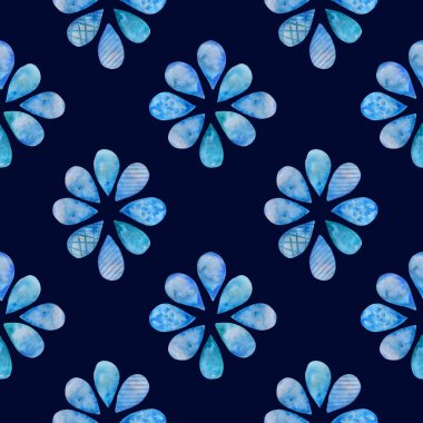 Sulu boya Dikişsiz desen düşer. Mükemmel kartları, tasarımı, ambalaj kağıdı veya tekstil