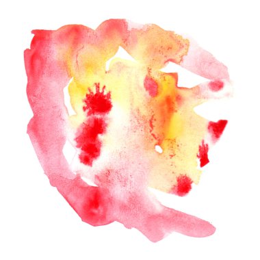 Beyaz bir arka plan üzerinde izole suluboya doku.