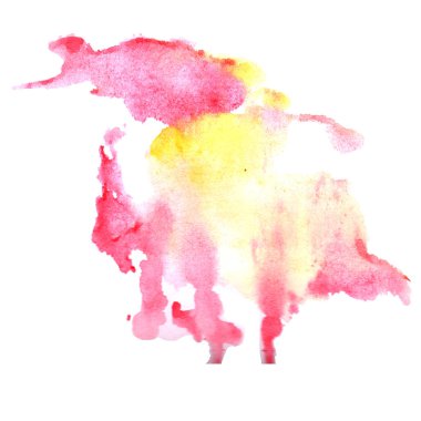 Beyaz bir arka plan üzerinde izole suluboya doku