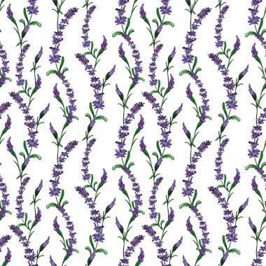 Sulu Boya Dikişsiz desen bahar çiçek el boyalı