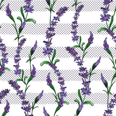 Sulu Boya Dikişsiz desen bahar çiçek el boyalı