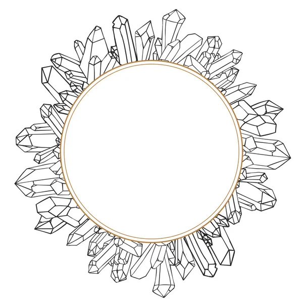 손으로 그린 수채화 크리스탈 템플릿 — 스톡 사진