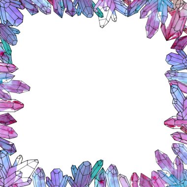 El boyalı suluboya kristalleri şablonu