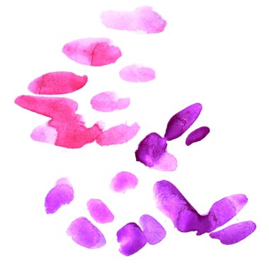 Beyaz bir arka plan üzerinde izole suluboya doku.