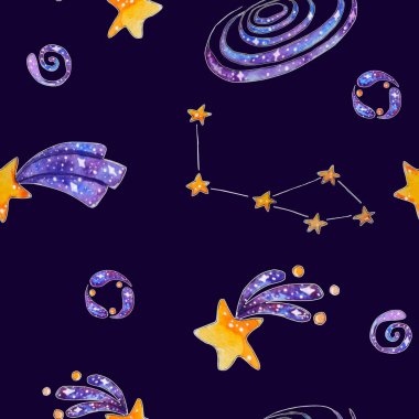 El boyaması suluboya alanı dikişsiz desen.