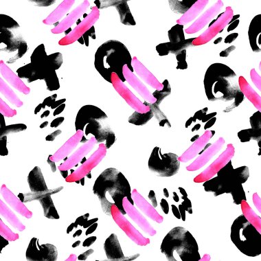 El boyaması suluboya leke dikişsiz desen.