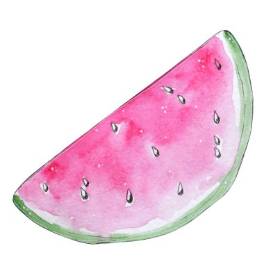 El boyalı suluboya kavun.