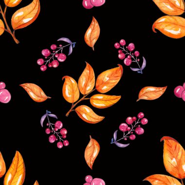 sonbahar yaprakları seamless modeli