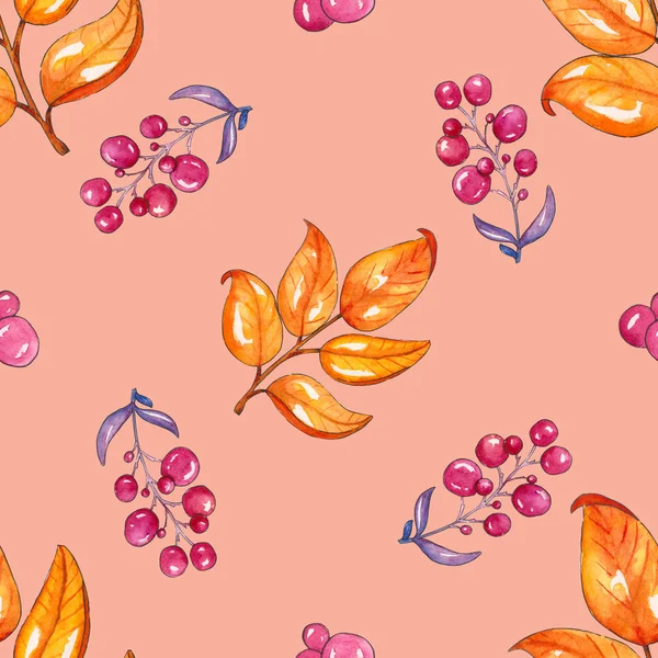 Herbstblätter nahtloses Muster — Stockfoto