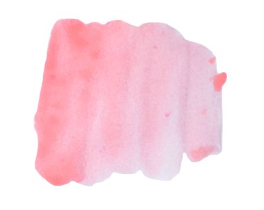 El beyaz bir arka plan üzerinde izole Akrilik doku boyalı. Pembe renkte şekil. Dekorasyon, lable tasarım, logo, kartlar için mükemmel