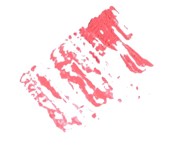 Handmålad Akryl Textur Isolerad Vit Bakgrund Form Rosa Färg Perfekt — Stockfoto