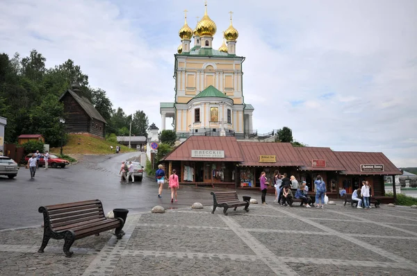 Золотому Кільцю Росії Ples Church Воскресіння Христового Верхній Торгові Ряди — стокове фото