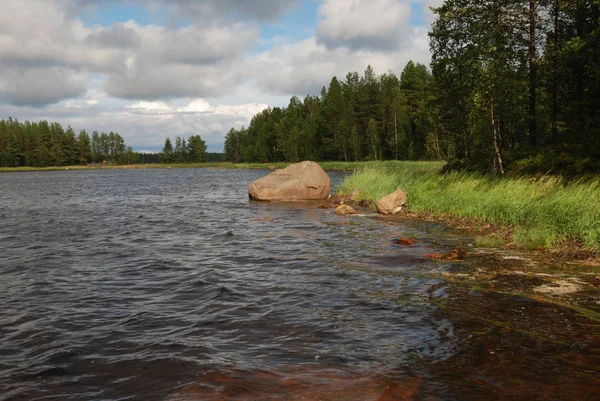 Karelia Adalah Salah Satu Yang Paling Indah Dan Daerah Misterius — Stok Foto