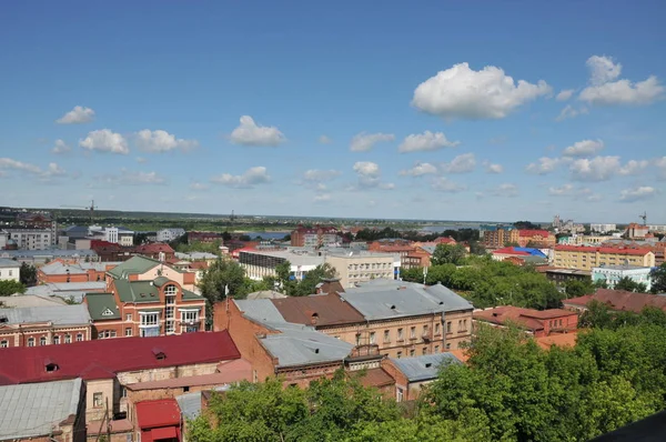 Tomsk Ciudad Siberiana Rusia Panorama Ciudad — Foto de Stock