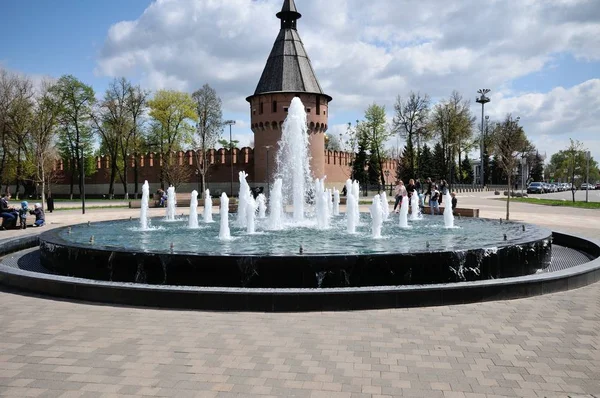 Tula Kremlin City Fountain Stockfoto