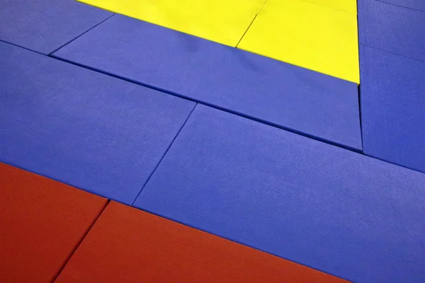 Coloridas Alfombras Judo Textura Imagen De Stock