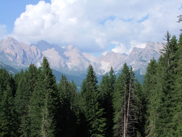 Top Rock Panorama Landschap Van Hoge Bergen Zuid Tirol Italië — Stockfoto