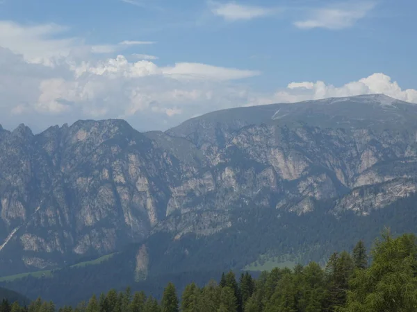 Top Rock Panorama Landschap Van Hoge Bergen Zuid Tirol Italië — Stockfoto