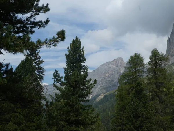 Cume Rocha Panorama Paisagem Das Altas Montanhas Sul Tirol Itália — Fotografia de Stock