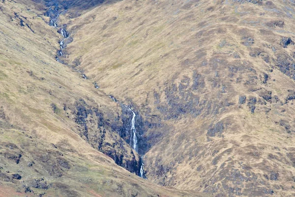 waterfall in the mountains of the scotland highlands