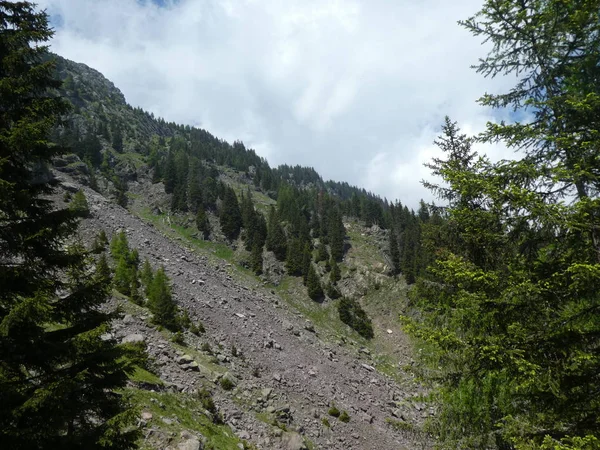 Sommet Rocher Panorama Paysage Des Hautes Montagnes Dans Sud Tyrol — Photo