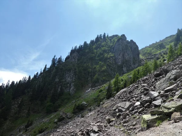 Cumbre Roca Panorama Paisaje Las Altas Montañas Tirol Del Sur — Foto de Stock