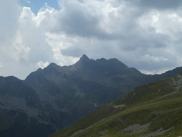 Toppmötet Rock Panorama Landskap Med Höga Berg Södra Tyrol Italien — Stockfoto