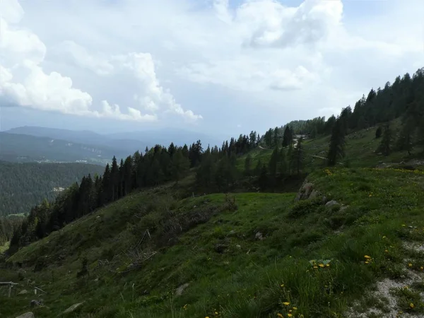 Cumbre Roca Panorama Paisaje Las Montañas Tirol Del Sur Italia — Foto de Stock