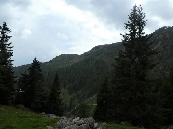 Sommet Rocher Panorama Paysage Des Montagnes Dans Sud Tyrol Italie — Photo