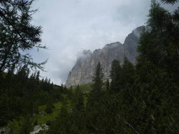 Sommet Rocher Panorama Paysage Des Hautes Montagnes Dans Sud Tyrol — Photo