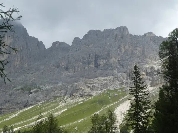 Opoka Panorama Pejzaż Szczyt Wysokiej Góry Południowej Europie Włochy Tyrol — Zdjęcie stockowe