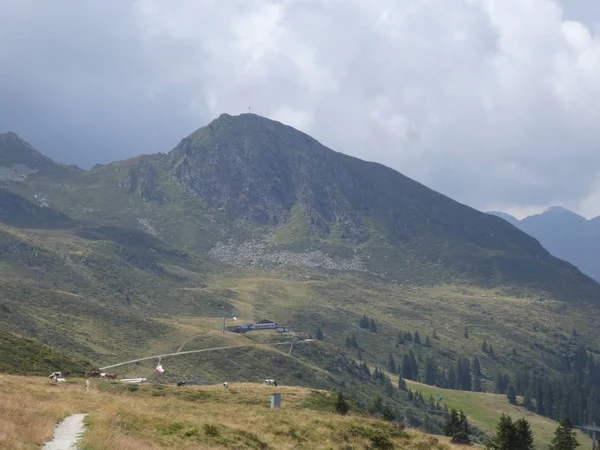 Gipfel Felsenpanorama Landschaft Des Hochgebirges Südtirol Italien Europa Himmel Wolken — Stockfoto