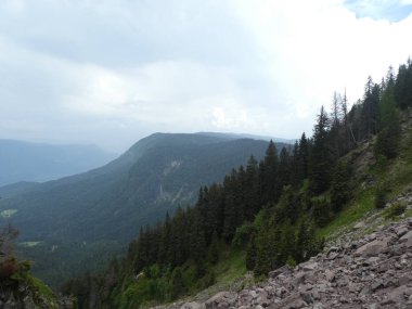Rock panorama manzara tyrol İtalya Avrupa bulutlar ve kötü hava ile yüksek dağların Zirvesi