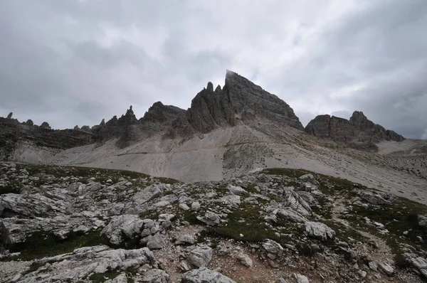 Dolomite Alps Summit Rock Panorama Landscape High Mountains Italy Europe — Stock Photo, Image