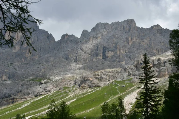 Toppmötet Rock Panorama Landskap Bergen Södra Tyrol Italien Europa Himlen — Stockfoto