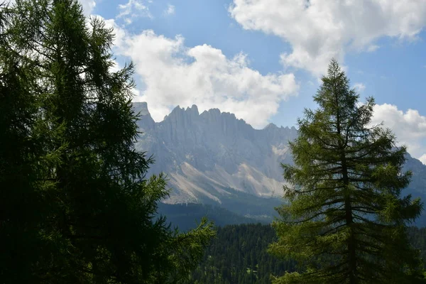 Zirve Rock Panorama Manzara Dağları Nın Güney Tirol Talya Avrupa — Stok fotoğraf