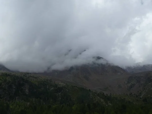 Csúcs Rock Panoráma Táj Magas Hegység Dél Tirol Olaszország Felhők — Stock Fotó