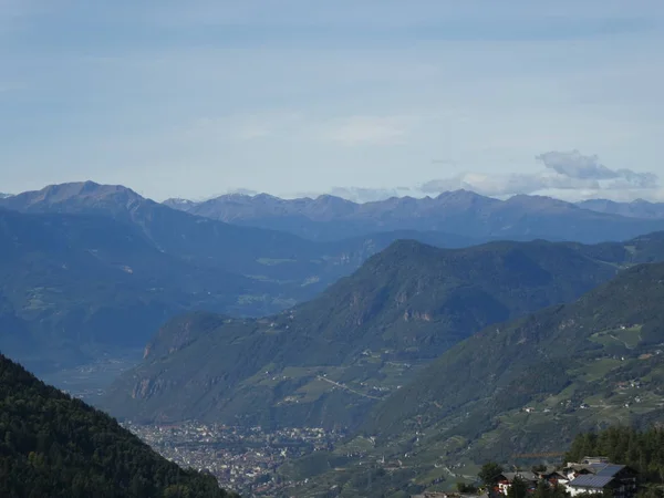 Zirve Rock Panorama Manzara Yüksek Dağları Güney Tirol Talya Nın — Stok fotoğraf