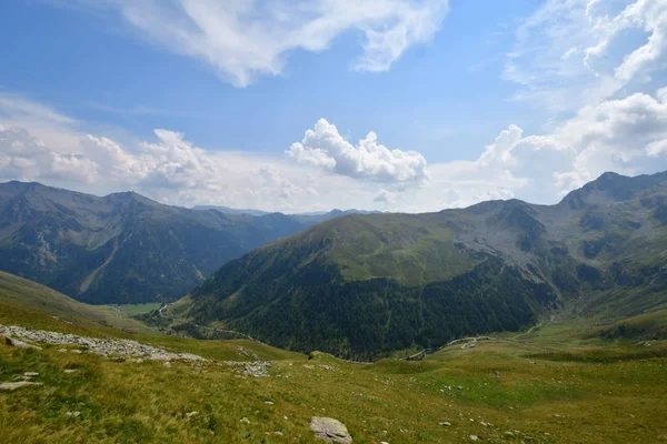 Top Van Rots Panorama Landsape Van Hoge Bergen Zuid Tirol — Stockfoto