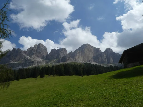 Summit Rock Panorama Landsape Mountains South Tyrol Italy Europe Clouds — Stock Photo, Image