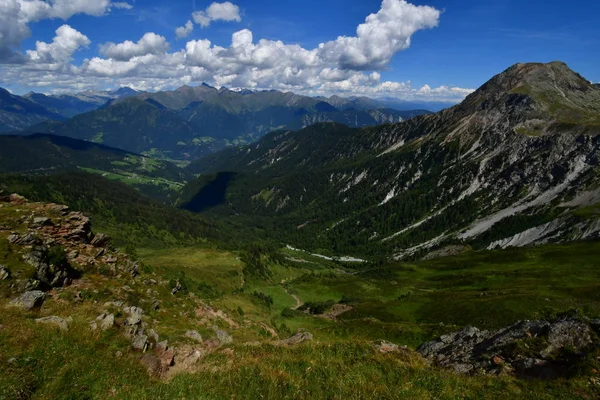 Top Van Rots Panorama Landschap Van Bergen Zuid Tirol Italië — Stockfoto