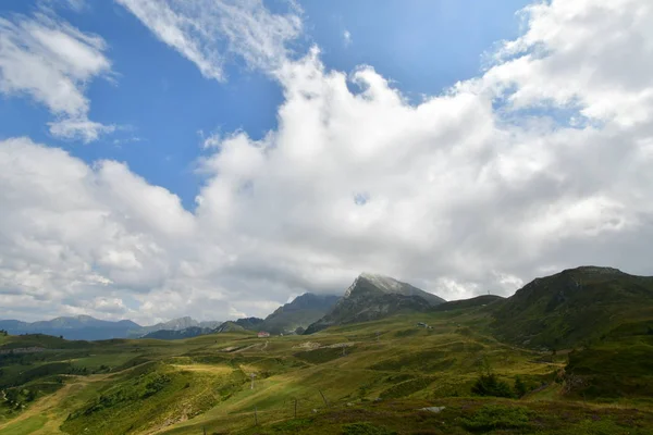 Top Van Rots Panorama Landschap Van Bergen Zuid Tirol Italië — Stockfoto