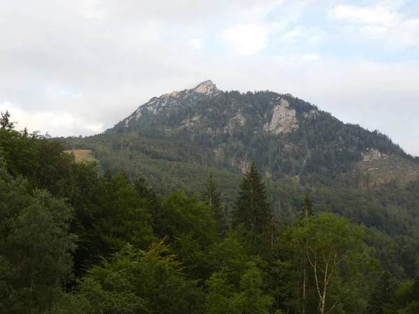 Vârf Stâncă Panoramă Peisaj Munților Înalți Tirol Italy Europa Nori — Fotografie, imagine de stoc